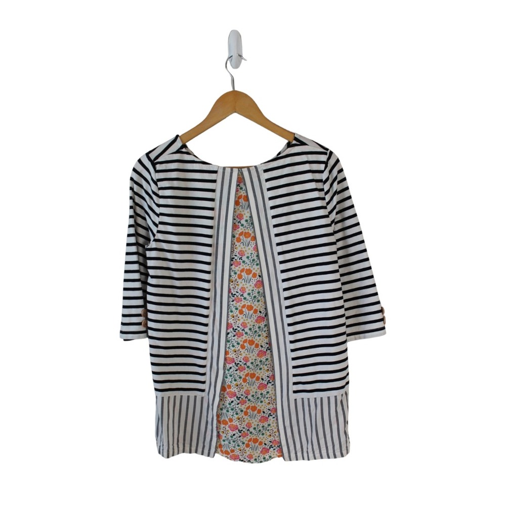 Women's Matilda‎ Jane with Joanna Gaines Harvest Day Top Stripe Floral Size S - Picture 2 of 5